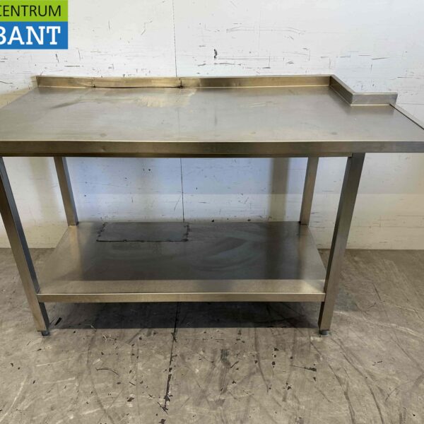 Table de travail en acier inoxydable 145 x 70 x 88 cm Horeca