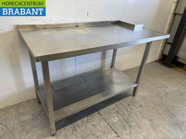 Table de travail en acier inoxydable 145 x 70 x 88 cm Horeca – Image 4