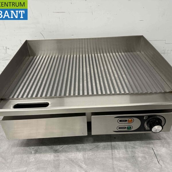 Plaque de cuisson en acier inoxydable Plaque striée 55 cm 230V Horeca