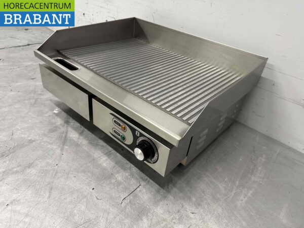 Plaque de cuisson en acier inoxydable Plaque striée 55 cm 230V Horeca – Image 3