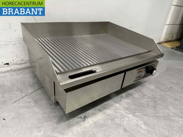 Plaque de cuisson en acier inoxydable Plaque striée 55 cm 230V Horeca – Image 4