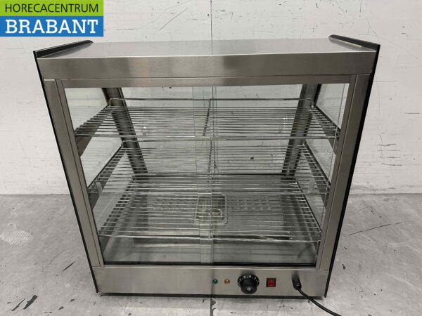 Vitrine chauffante en acier inoxydable Vitrine chauffante 63,5 cm 230V Horeca – Image 4