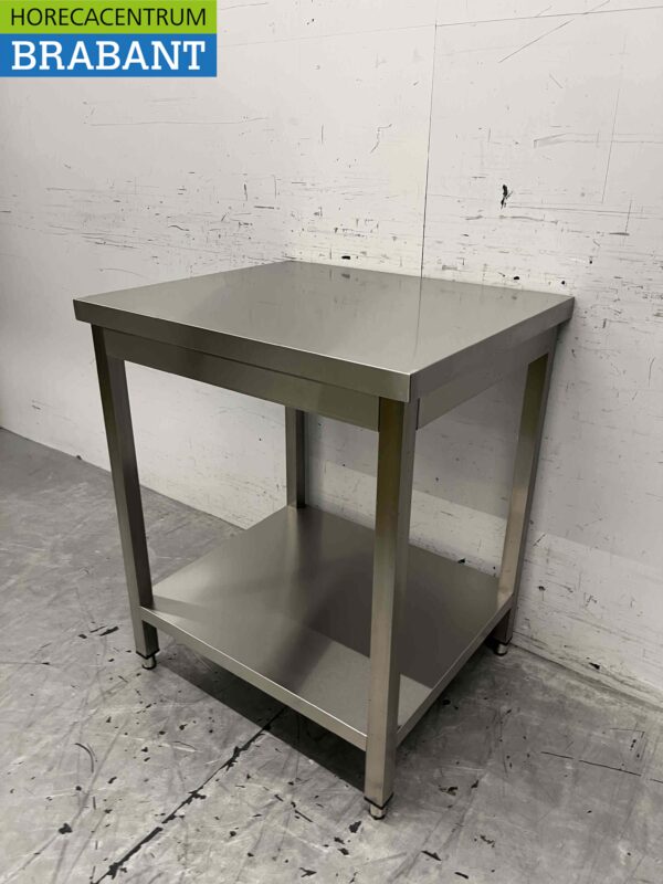 Table de travail en acier inoxydable Basic-line 70 x 60 x 85 cm Restauration – Image 2