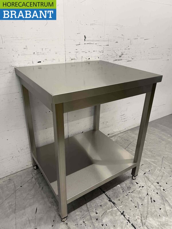 Table de travail en acier inoxydable Basic-line 70 x 60 x 85 cm Restauration – Image 3