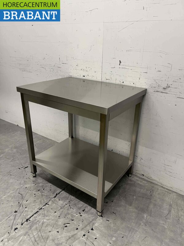 Table de travail en acier inoxydable Basic-line 80 x 60 x 85 cm Restauration – Image 2