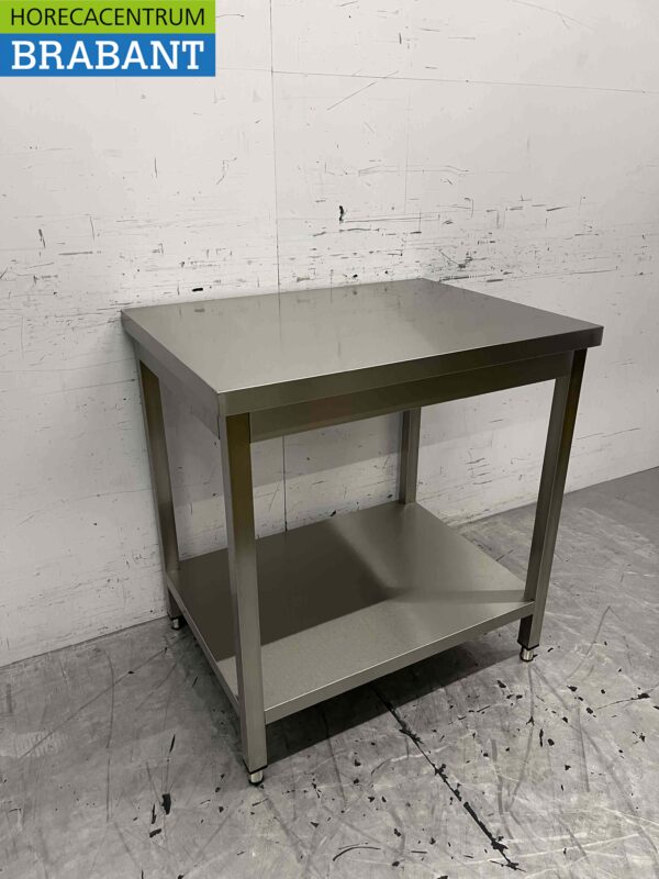 Table de travail en acier inoxydable Basic-line 80 x 60 x 85 cm Restauration – Image 3