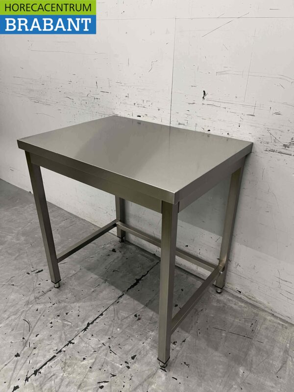 Table de travail en acier inoxydable Basic-line 80 x 60 x 85 cm Restauration – Image 2