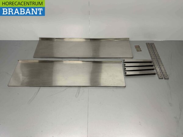 Étagère double en acier inoxydable Basic-line 150 x 40 cm Horeca