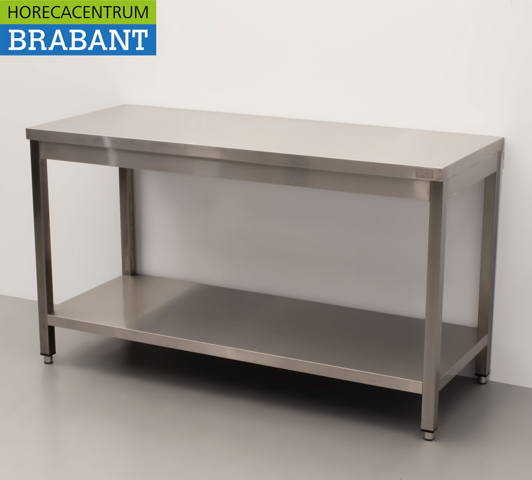 HCB acier inoxydable Table de travail Basic-line 150 x 60 x 85 cm Horeca – Image 2