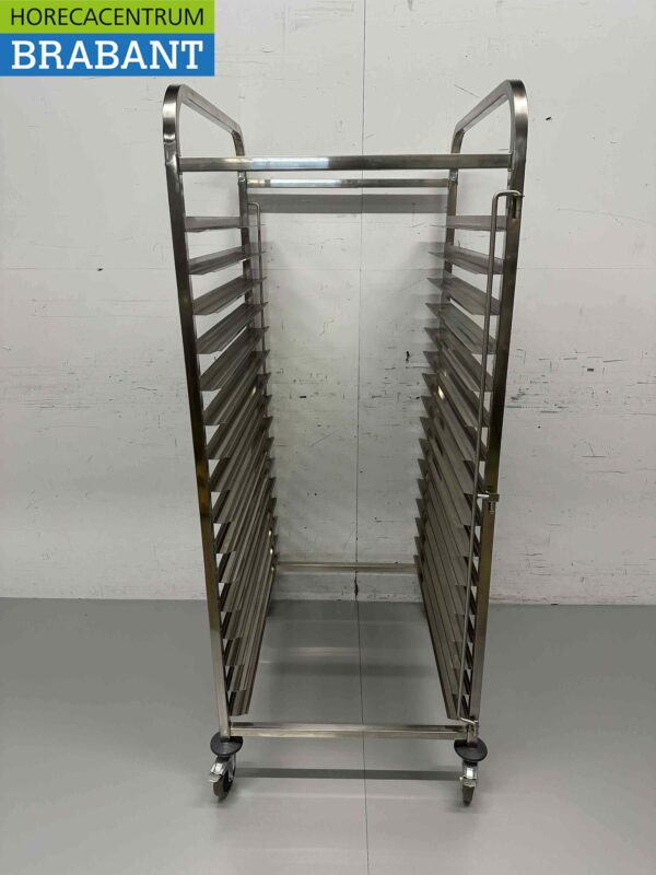 Chariot Regal en acier inoxydable 32 x 60/40 cm Boulangerie norme Horeca