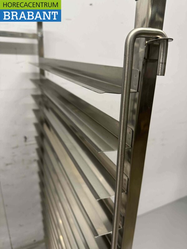 Chariot Regal en acier inoxydable 32 x 60/40 cm Boulangerie norme Horeca – Image 4