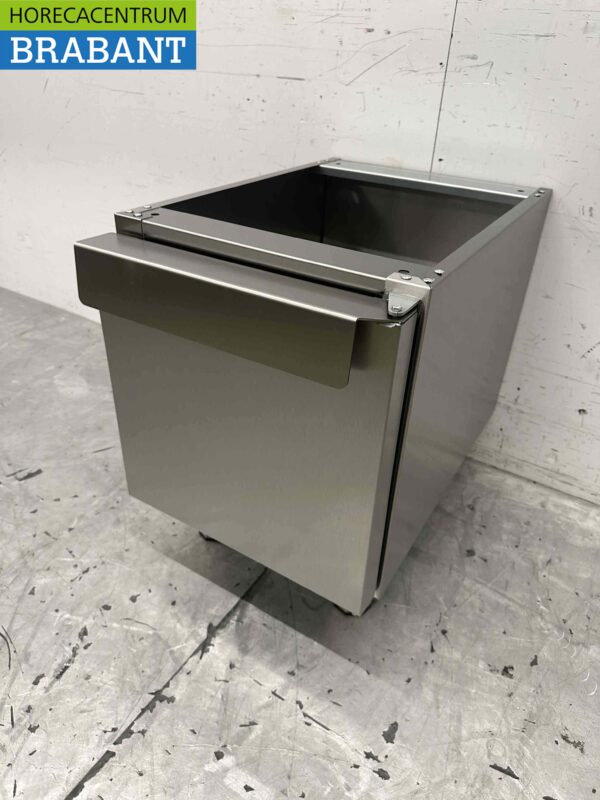 Socle en acier inoxydable avec porte battante 650 Série 40 cm Horeca – Image 3