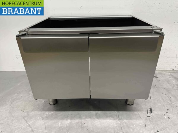 Socle en acier inoxydable avec 2 portes battantes 650 Series 70 cm Horeca