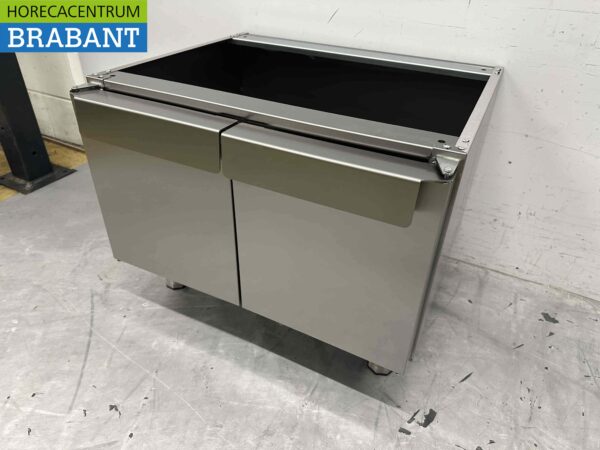 Socle en acier inoxydable avec 2 portes battantes 650 Series 70 cm Horeca – Image 4
