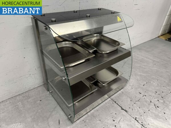 Armoire chauffante de luxe en acier inoxydable 4 x ½ GN 63 cm 230V Horeca – Image 3