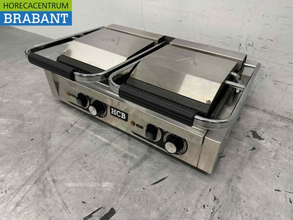 Gril à panini en acier inoxydable à double contact nervuré 230V Catering – Image 4