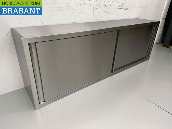 Armoire murale en acier inoxydable Premium-line 2 portes coulissantes 200 cm Restauration – Image 3