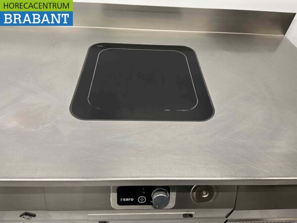 Acier inoxydable MKN Ligne de cuisson Double four électrique Induction et rôtissoire et plan de travail réfrigéré 300 cm 230/400V Horeca – Image 4