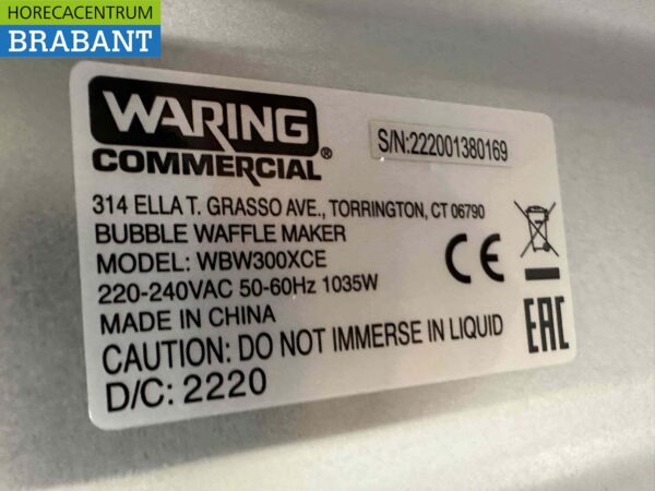 Gaufrier Waring Bubble Gaufres 230V Horeca – Image 6