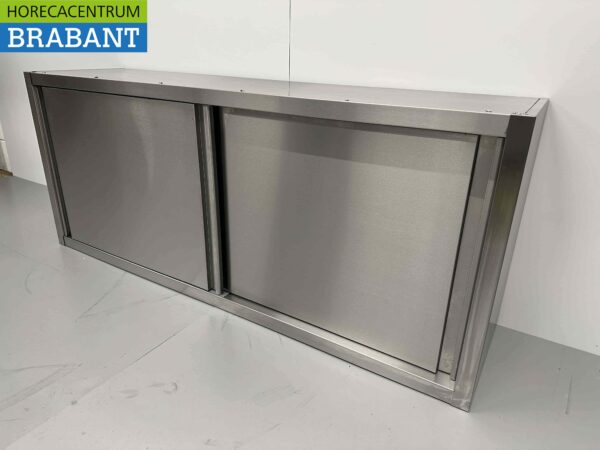 Armoire murale en acier inoxydable Premium-line 2 portes coulissantes 160 cm Catering – Image 2