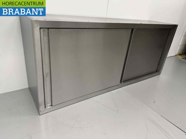 Armoire murale en acier inoxydable Premium-line 2 portes coulissantes 160 cm Catering – Image 3