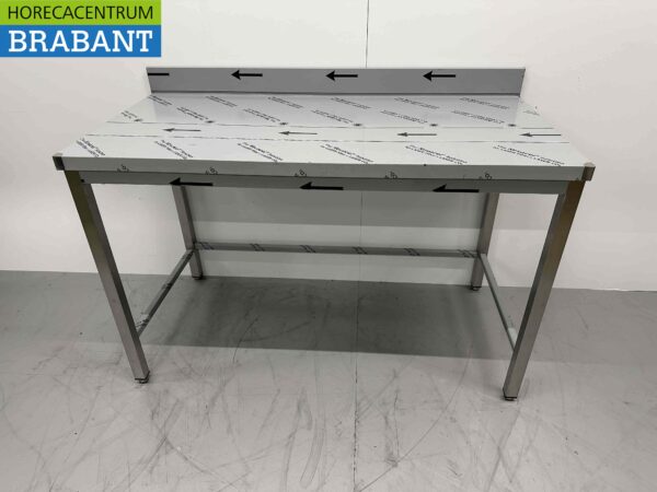 Table de travail Gastro M en acier inoxydable 140 x 70 x 85 cm Restauration