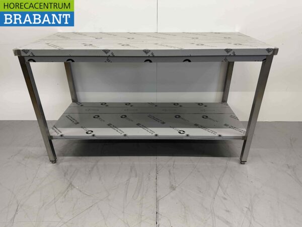 Table de travail Gastro M en acier inoxydable 160 x 70 x 88 cm Restauration