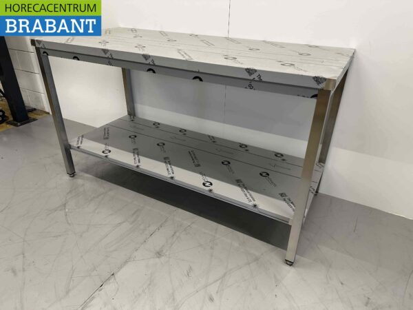 Table de travail Gastro M en acier inoxydable 160 x 70 x 88 cm Restauration – Image 4