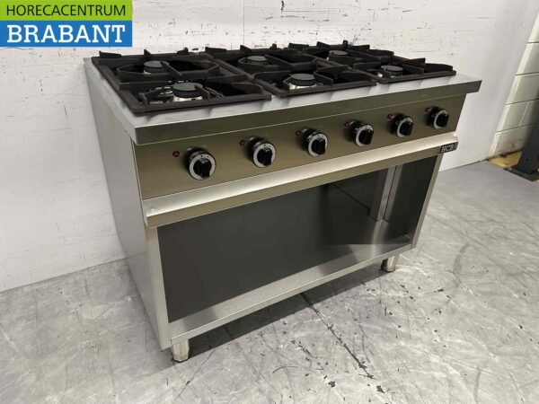 Cuisinière à gaz 6 feux en acier inoxydable Série 700 110 cm 36 kW Horeca – Image 3