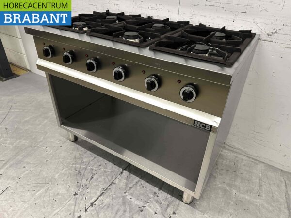 Cuisinière à gaz 6 feux en acier inoxydable Série 700 110 cm 36 kW Horeca – Image 4