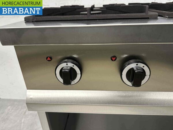 Cuisinière à gaz 6 feux en acier inoxydable Série 700 110 cm 36 kW Horeca – Image 6