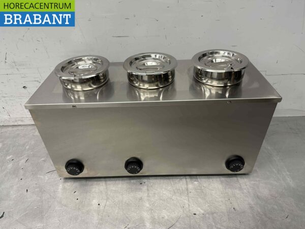 Hot Pot bain marie en acier inoxydable 3 x 2 litres 230V Horeca