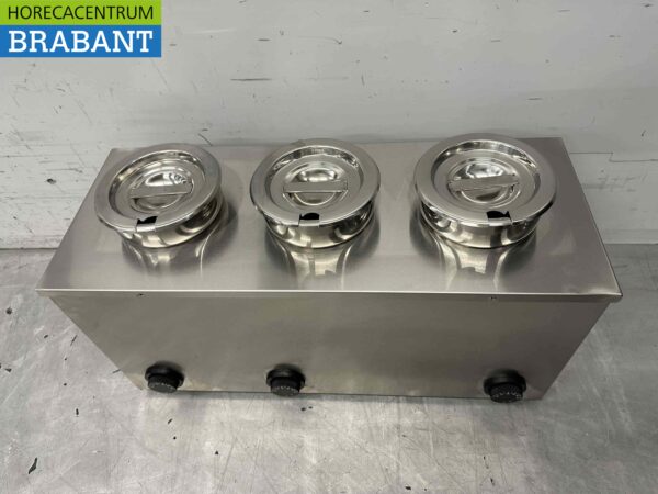 Hot Pot bain marie en acier inoxydable 3 x 2 litres 230V Horeca – Image 2
