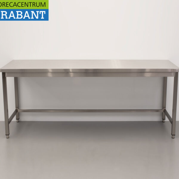 HCB Table de travail en acier inoxydable Basic-line 200 x 60 x 85 cm Restauration