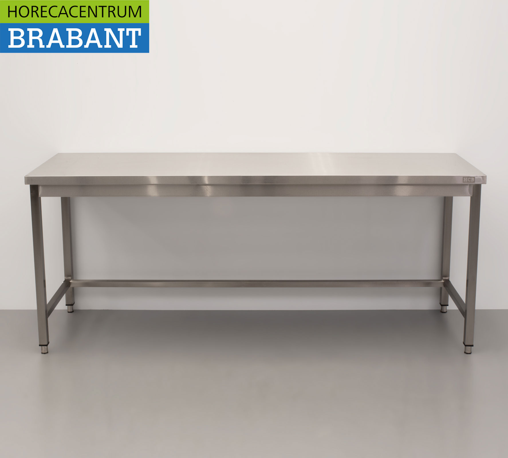HCB Table de travail en acier inoxydable Basic-line 200 x 60 x 85 cm Restauration