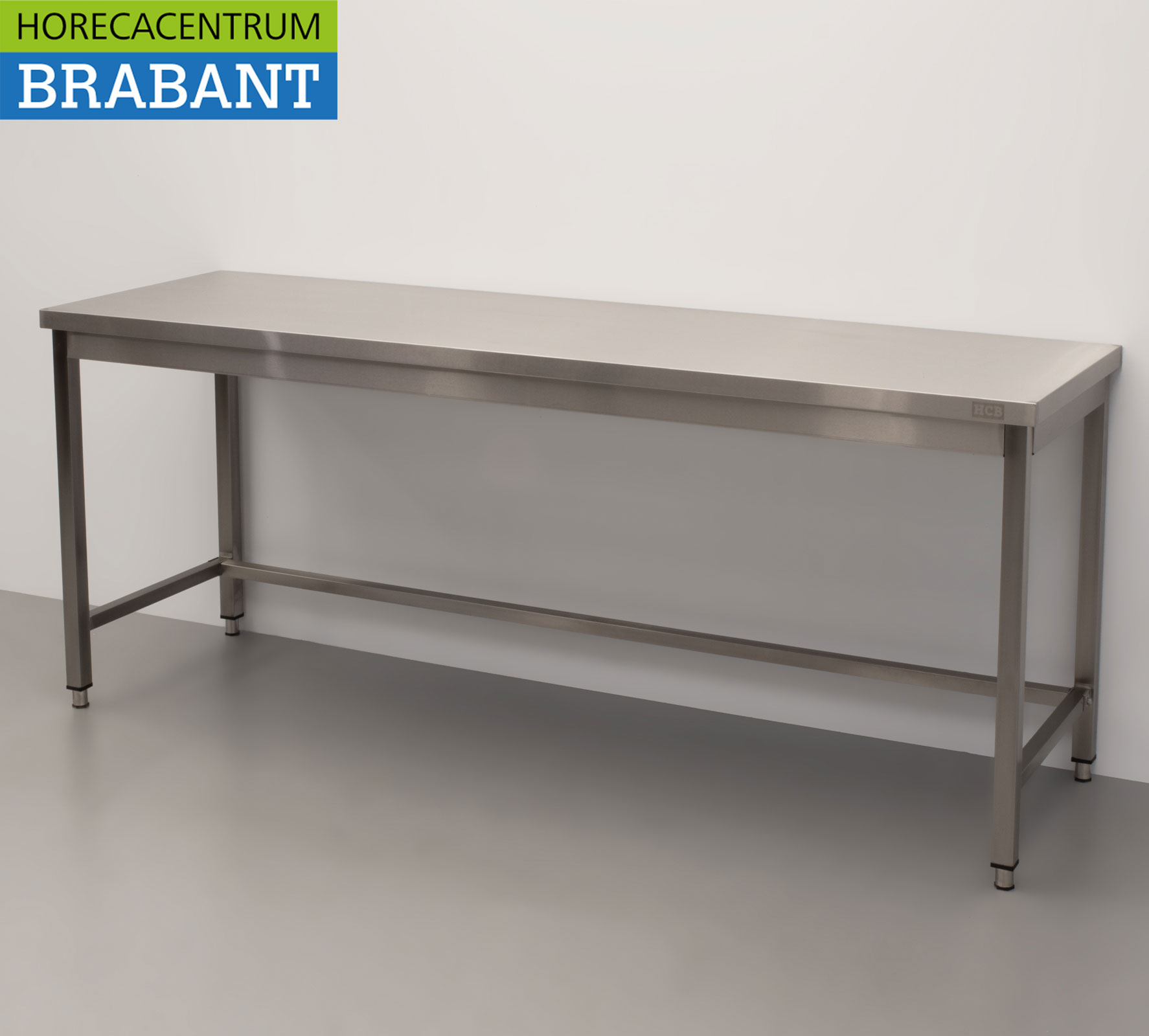 HCB Table de travail en acier inoxydable Basic-line 200 x 60 x 85 cm Restauration – Image 2