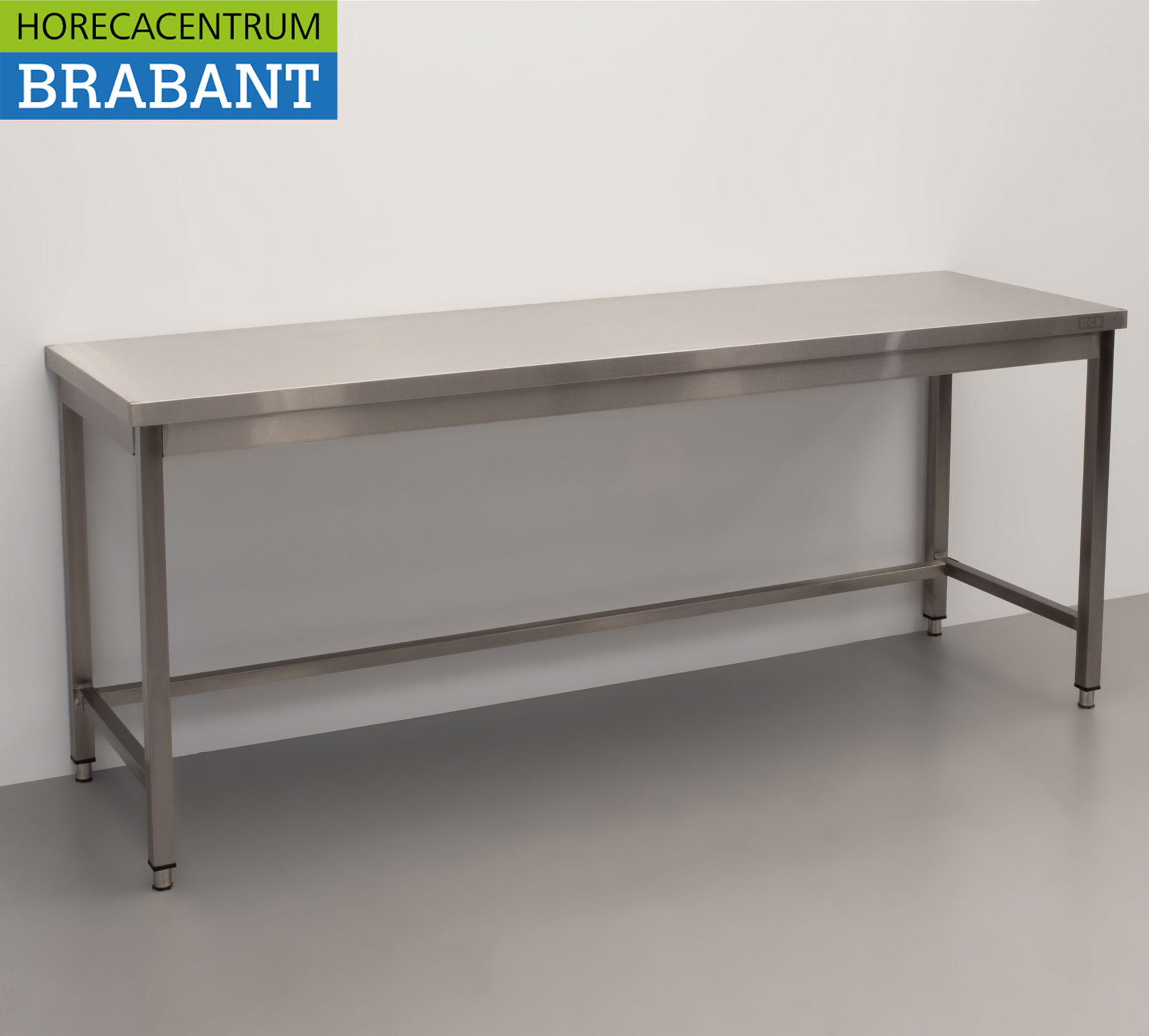 HCB Table de travail en acier inoxydable Basic-line 200 x 60 x 85 cm Restauration – Image 3