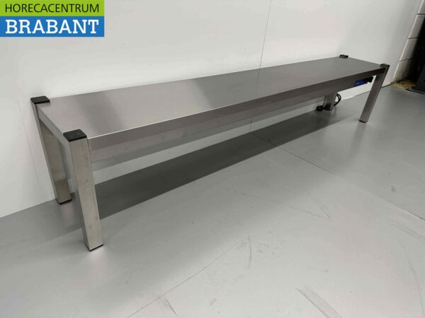 Pont chauffant en acier inoxydable Etagère chauffante Premium-line 200 cm Horeca – Image 3
