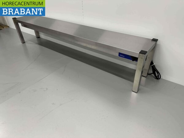 Pont chauffant en acier inoxydable Etagère chauffante Premium-line 200 cm Horeca – Image 4