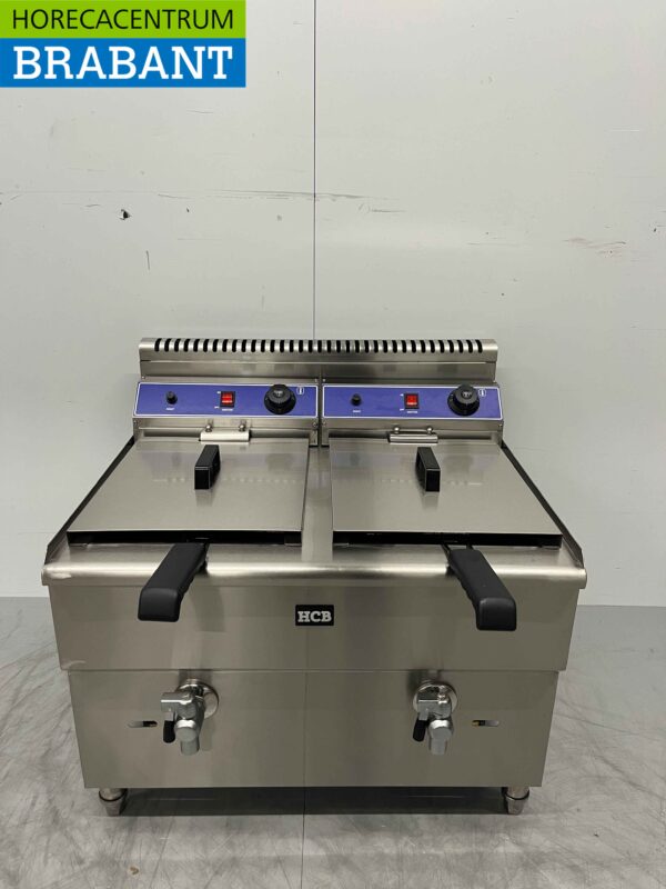 Friteuse double en acier inoxydable 2 x 14 litres PROPAAN GAS Catering