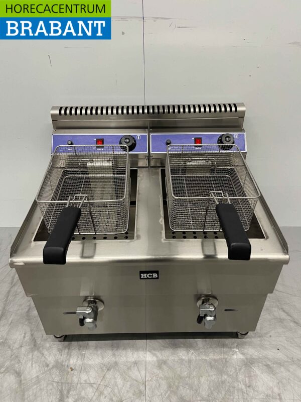 Friteuse double en acier inoxydable 2 x 14 litres PROPAAN GAS Catering – Image 4