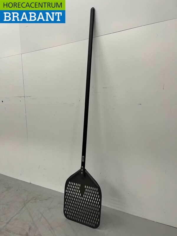 Pelle à pizza anodisée dure, lame perforée 30 cm, longueur du manche 120 cm Horeca – Image 2