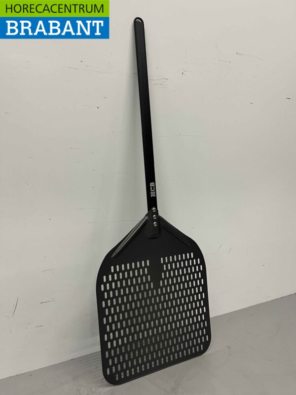 Pelle à pizza anodisée dure, lame perforée 35 cm, longueur du manche 60 cm Horeca – Image 3