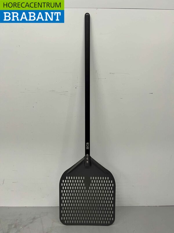 Pelle à pizza anodisée dure, lame perforée 35 cm, longueur du manche 90 cm Horeca