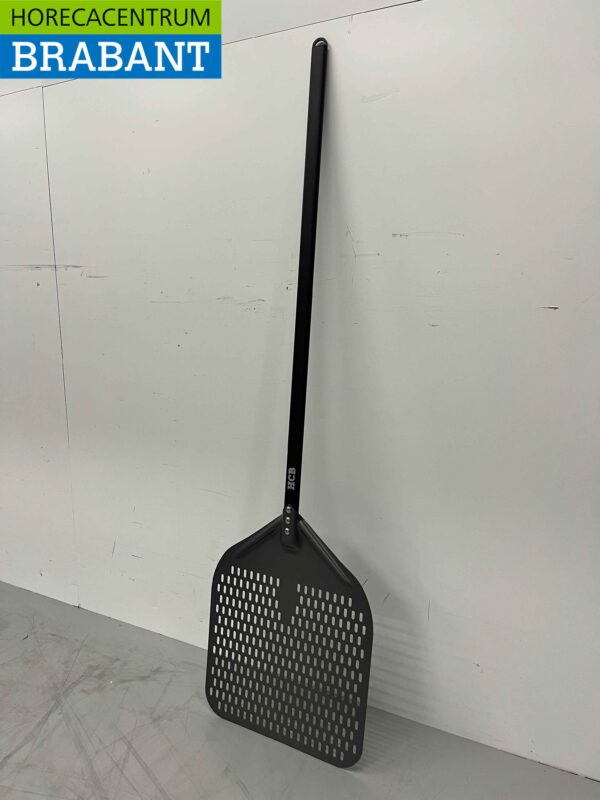 Pelle à pizza anodisée dure, lame perforée 35 cm, longueur du manche 90 cm Horeca – Image 2