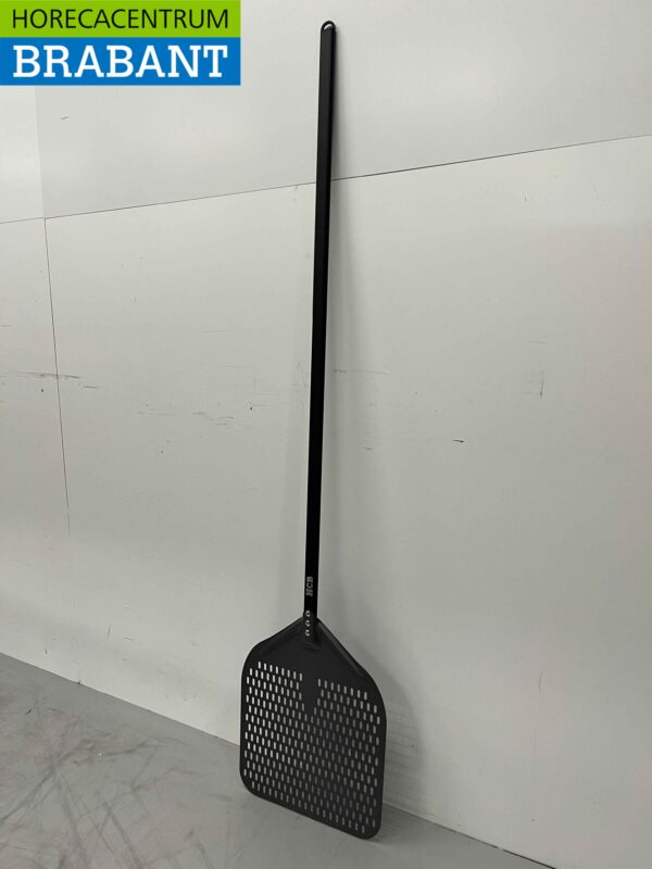 Pelle à pizza anodisée dure, lame perforée 35 cm, longueur du manche 120 cm Horeca – Image 2
