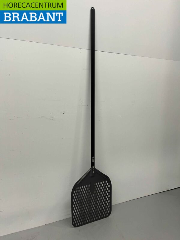 Pelle à pizza anodisée dure, lame perforée 35 cm, longueur du manche 120 cm Horeca – Image 3