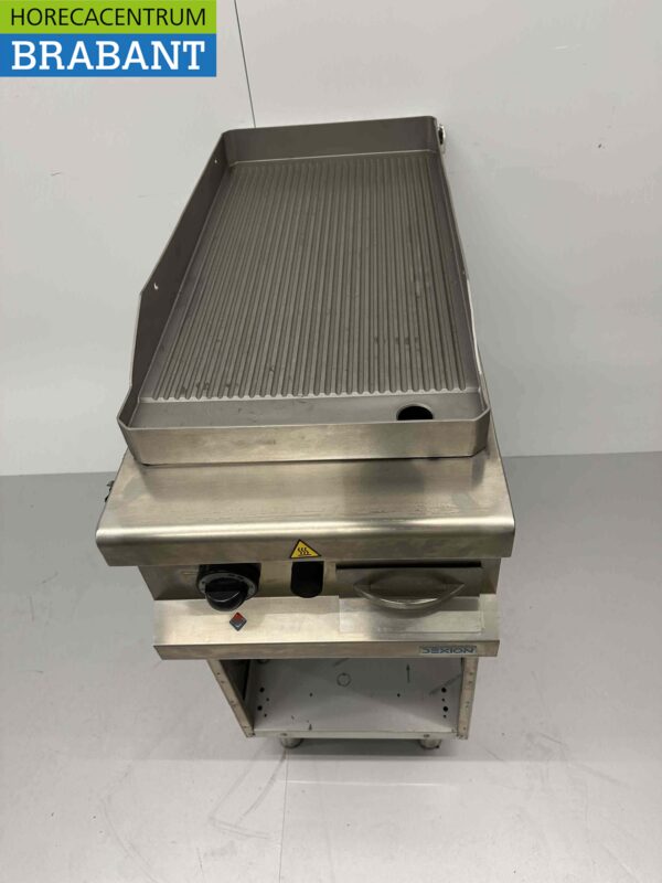 Plaque de cuisson Dexion en acier inoxydable Ribbed 8 kW Gas Horeca – Image 2