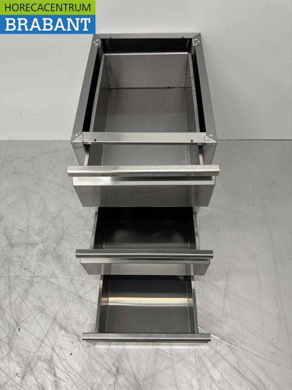 Armoire à tiroirs inférieure en acier inoxydable 3 tiroirs Premium-line Catering – Image 6