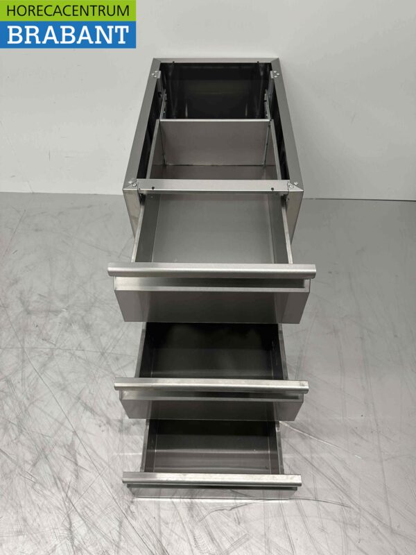 Armoire à tiroirs inférieure en acier inoxydable 3 tiroirs Premium-line Catering – Image 6